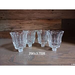 Vtg Homco Scalloped Tulip peg Votive Cups Sconce Candle Holder 4 pcs.